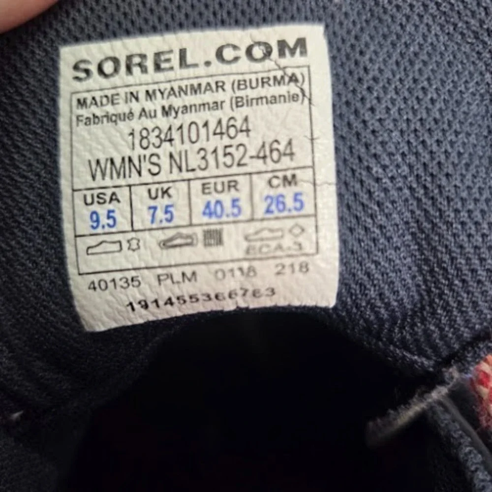Sorel‎ Out N About Plus Women 9.5 Navy Blue Quilted Waterproof Duck Boots NL3152